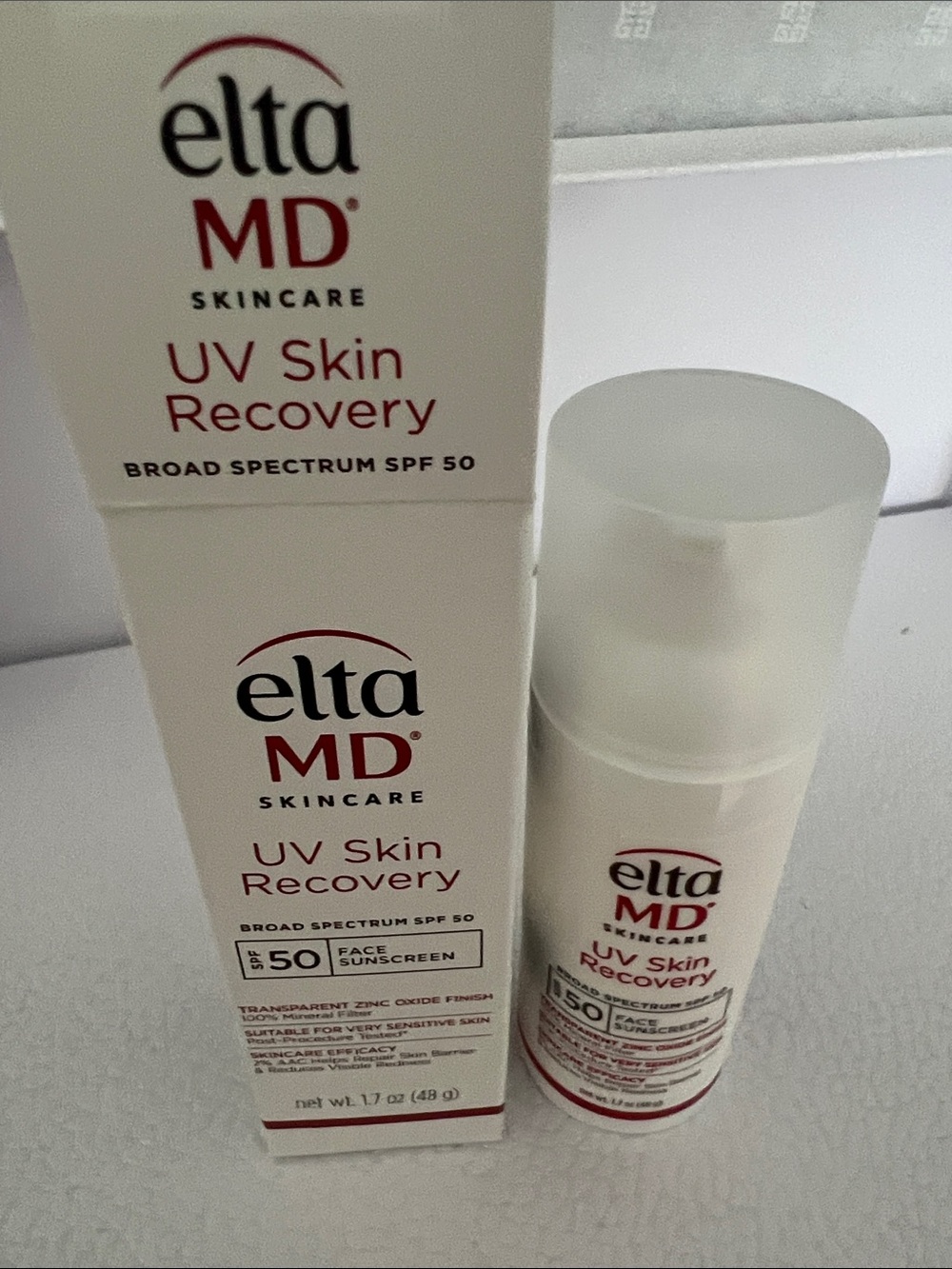 EltaMD UV Skin Recovery SPF 50 Sunscreen - White and Red Packaging
